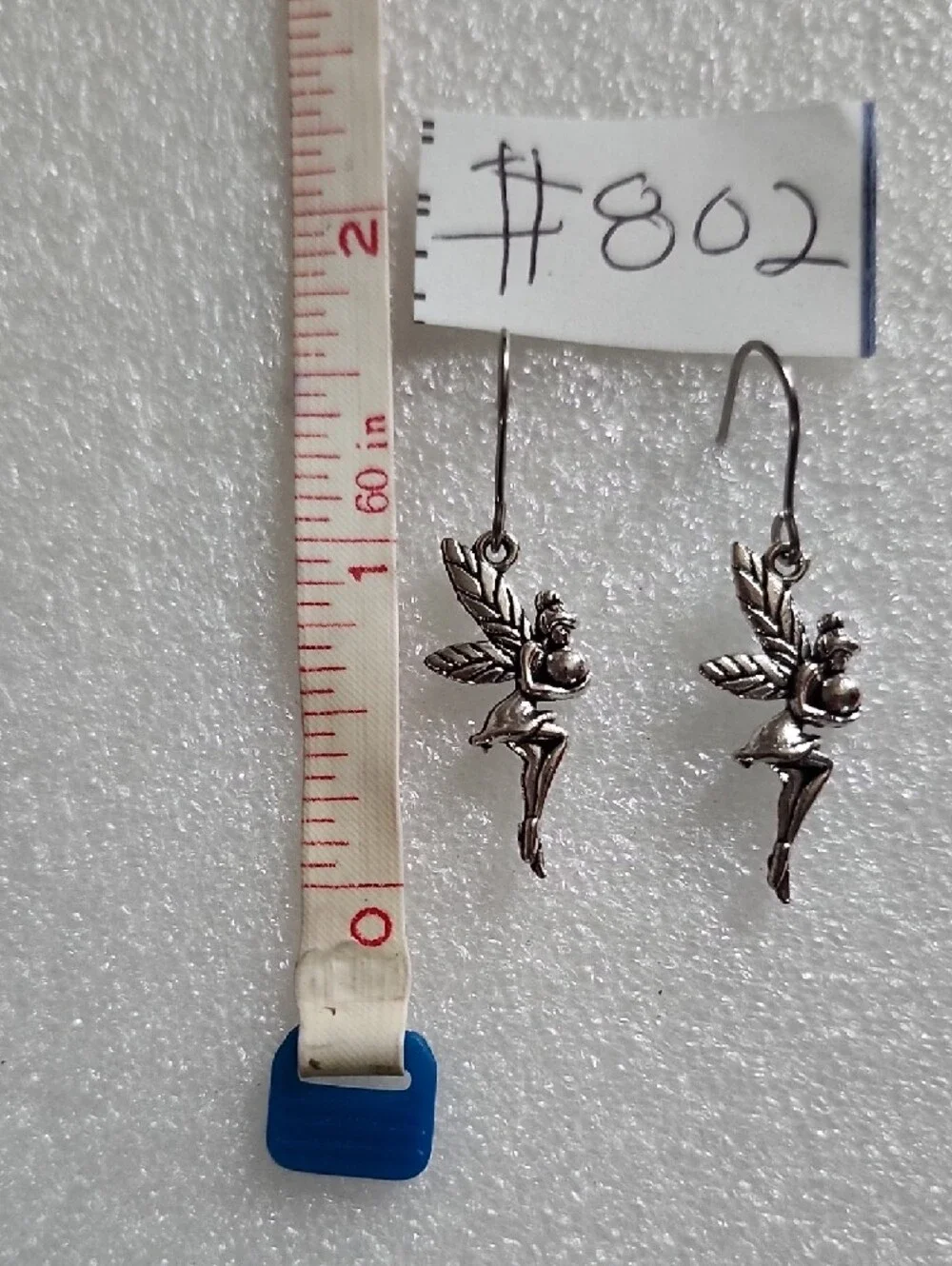Hand Crafted Silver Fairy Dangle Earrings
